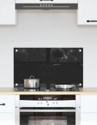 vidaXL Кухненски гръб Черно 70 x 40 cm закалено стъкло