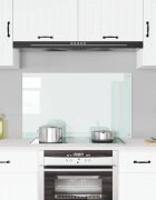 vidaXL Кухненски гръб млечен 100x60 см закалено стъкло