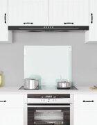 vidaXL Кухненски гръб млечен 70x60 см закалено стъкло