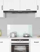 vidaXL Кухненски гръб млечен 90x40 см закалено стъкло