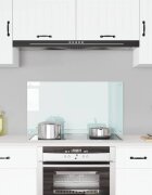 vidaXL Кухненски гръб млечен 90x50 см закалено стъкло