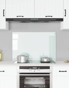 vidaXL Кухненски гръб млечен 90x60 см закалено стъкло
