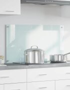 vidaXL Кухненски гръб Мляко 90 x 50 cm закалено стъкло