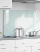 vidaXL Кухненски гръб Мляко 90 x 60 cm закалено стъкло