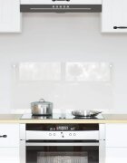 vidaXL Кухненски гръб Прозрачен 80 x 40 cm закалено стъкло