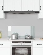 vidaXL Кухненски гръб прозрачен 90x40 см закалено стъкло