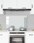 vidaXL Кухненски гръб прозрачен 90x60 см закалено стъкло