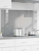 vidaXL Кухненски гръб Светлосиво 100 x 60 cm закалено стъкло