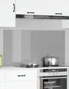 vidaXL Кухненски гръб Светлосиво 120 x 60 cm закалено стъкло
