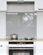 vidaXL Кухненски гръб Светлосиво 70 x 60 cm закалено стъкло
