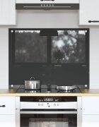 vidaXL Кухненски гръб Тъмен сив 80 x 60 cm закалено стъкло