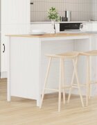 vidaXL Кухненски острови HILL Бял 112 x 66 x 90 см Масивна боровина