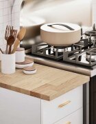 vidaXL Кухненски работен плот 40x635x27 см дъб масив правоъгълна