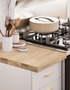 vidaXL Кухненски работен плот 40x635x4 см дъб масив правоъгълна