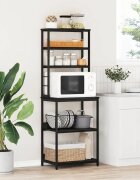 vidaXL Кухненски рафт 5 нива 60 x 40 x 168 см Инженерна дървесина
