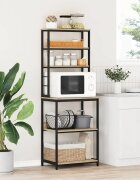vidaXL Кухненски рафт 5 нива 60 x 40 x 168 см Инженерна дървесина