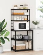 vidaXL Кухненски рафт 5 нива 80 x 40 x 168 см Инженерна дървесина