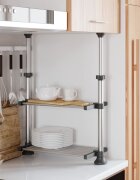 vidaXL Кухненски рафт 50x25x(50-70) см алуминий