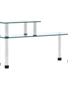 vidaXL Кухненски рафт прозрачен 45x16x26 см закалено стъкло
