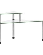 vidaXL Кухненски рафт прозрачен 495x35x19 см закалено стъкло