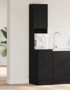 vidaXL Кухненски сървър с чекмедже с рафт Черния дъб 32 x 50 x 180 см