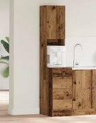 vidaXL Кухненски сървър с чекмедже с рафт Старо дърво 32 x 50 x 180 см