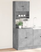 vidaXL Кухненски шкаф бетонно сив 60x50x180 см инженерно дърво