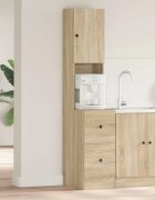 vidaXL Кухненски шкаф Бежово 35 x 50 x 180 см Инженерна дървесина
