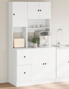 vidaXL Кухненски шкаф бял 95x50x180 см инженерно дърво