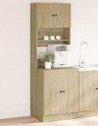 vidaXL Кухненски шкаф дъб сонома 60x50x180 см инженерно дърво