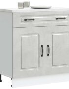 vidaXL Кухненски шкаф "Kalmar" бетонно сив инженерно дърво