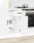 vidaXL Кухненски шкаф "Kalmar" бял гланц инженерно дърво