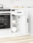 vidaXL Кухненски шкаф "Kalmar" бял инженерно дърво