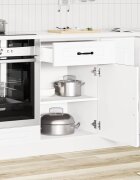 vidaXL Кухненски шкаф "Kalmar" бял инженерно дърво