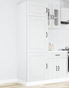 vidaXL Кухненски шкаф Kalmar бял инженерно дърво