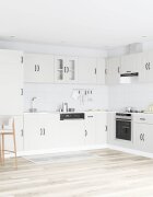 vidaXL Кухненски шкаф Kalmar Бяло 80 x 46 x 815 см