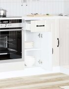 vidaXL Кухненски шкаф Lucca бял гланц инженерно дърв