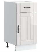 vidaXL Кухненски шкаф Lucca бял гланц инженерно дърв