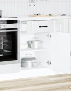 vidaXL Кухненски шкаф Lucca бял гланц инженерно дърв
