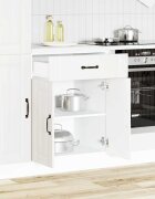 vidaXL Кухненски шкаф Lucca Бяла инженерна дървесина