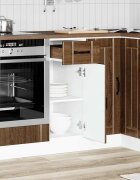 vidaXL Кухненски шкаф Lucca кафяв дъб инженерна дървесина