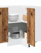 vidaXL Кухненски шкаф "Lyon" старо дърво 755x755x815 см инженерно дърво
