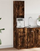 vidaXL Кухненски шкаф опушен дъб 35x50x180 см инженерно дърво