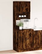 vidaXL Кухненски шкаф опушен дъб 60x50x180 см инженерно дърво