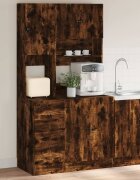 vidaXL Кухненски шкаф опушен дъб 95x50x180 см инженерно дърво