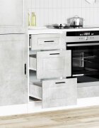 vidaXL Кухненски шкаф Porto бетонно сив инженерно дърво