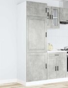 vidaXL Кухненски шкаф Porto бетонно сив инженерно дърво