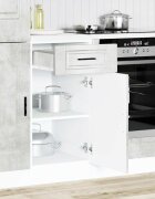 vidaXL Кухненски шкаф Porto бетонно сив инженерно дърво