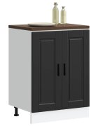 vidaXL Кухненски шкаф Porto черен инженерно дърво