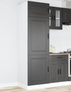 vidaXL Кухненски шкаф Porto черен инженерно дърво